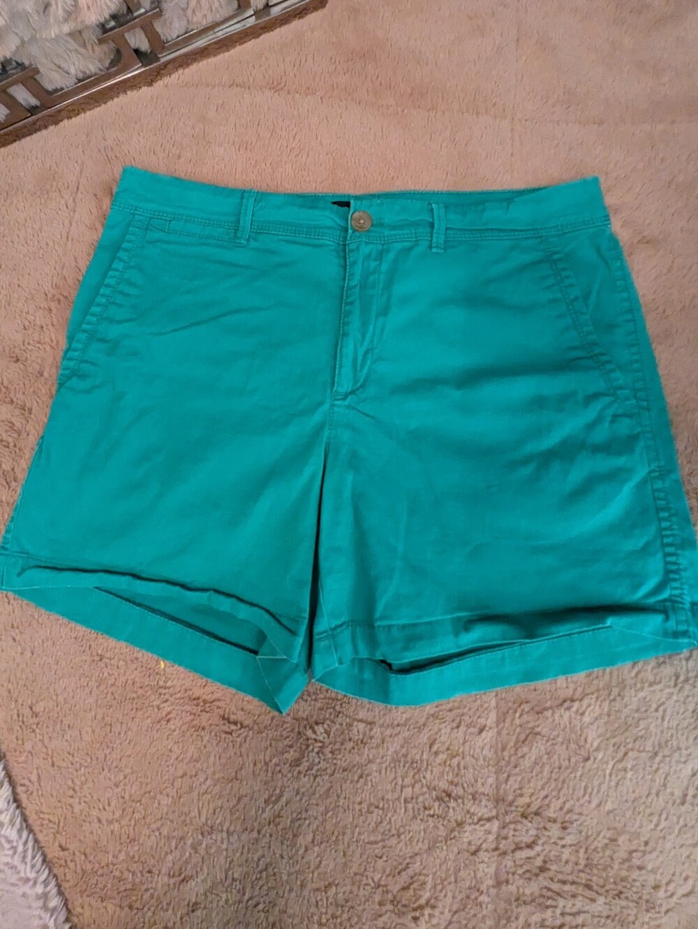 Women's Teal Cotton Shorts